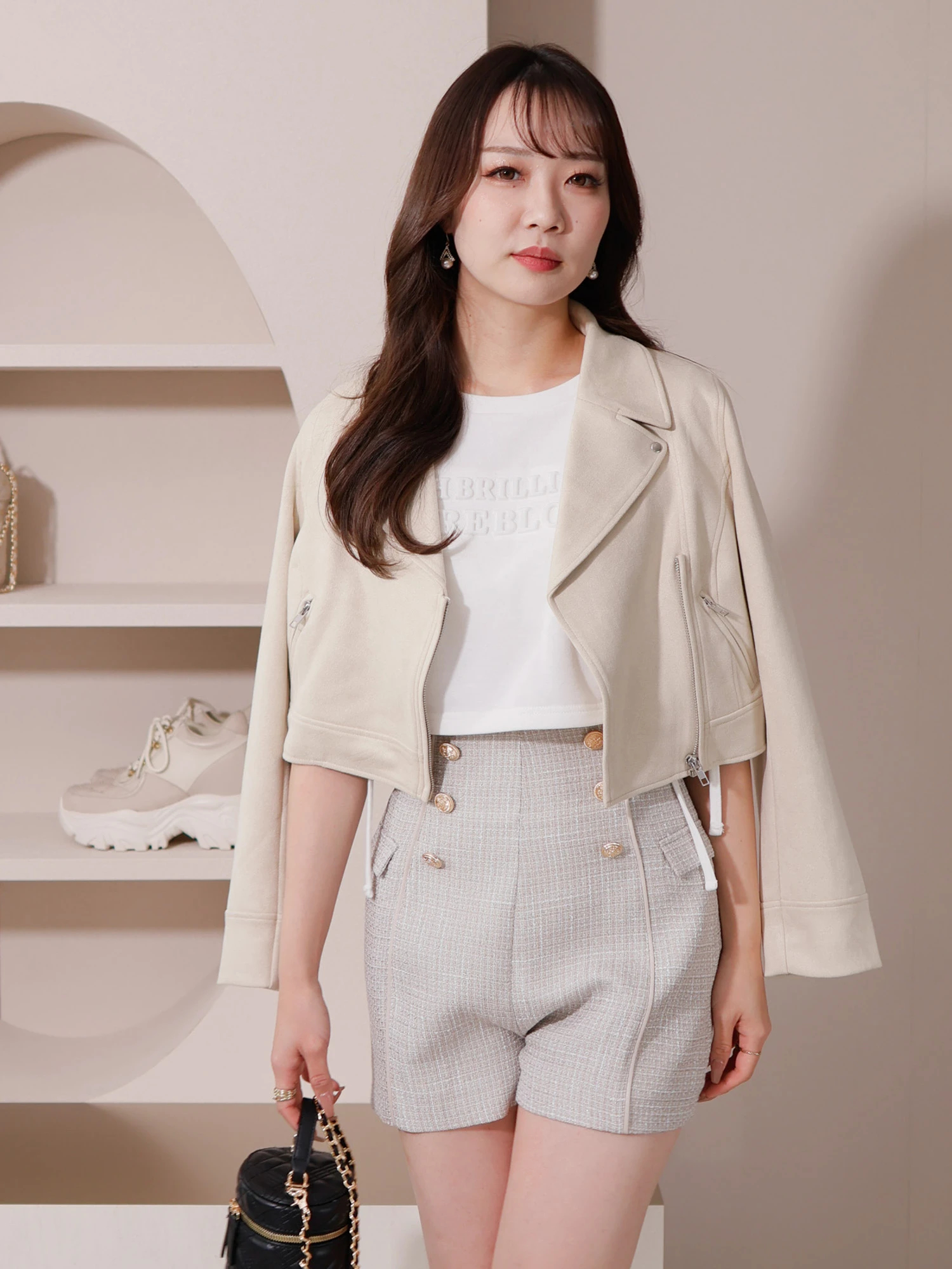 LIP SERVICE（リップサービス）｜ ラメツイードマリンショートパンツ