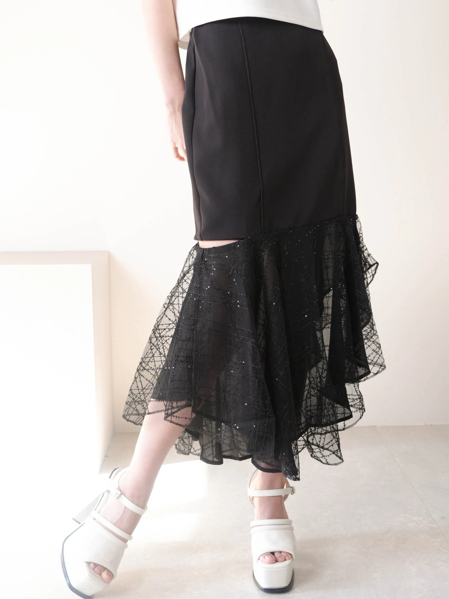 LIP SERVICE（リップサービス）｜ シアーチェックマーメイドスカート