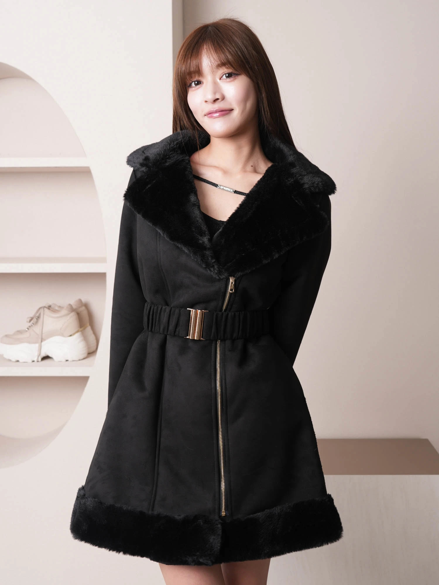 LIP SERVICE（リップサービス）｜ リバーシブルムートンミドルコート