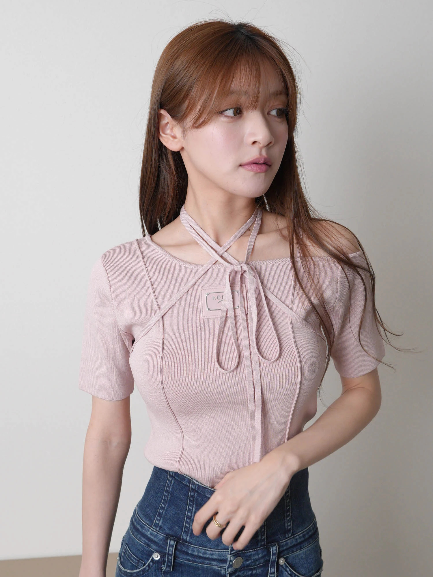 LIP SERVICE（リップサービス）｜ プレートチョーカーハーフニット