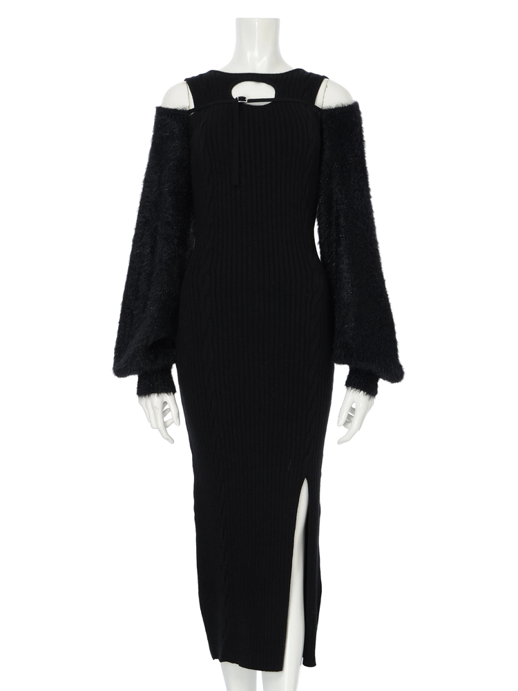 LIP SERVICE（リップサービス）｜ デコルテオープンドッキングニット