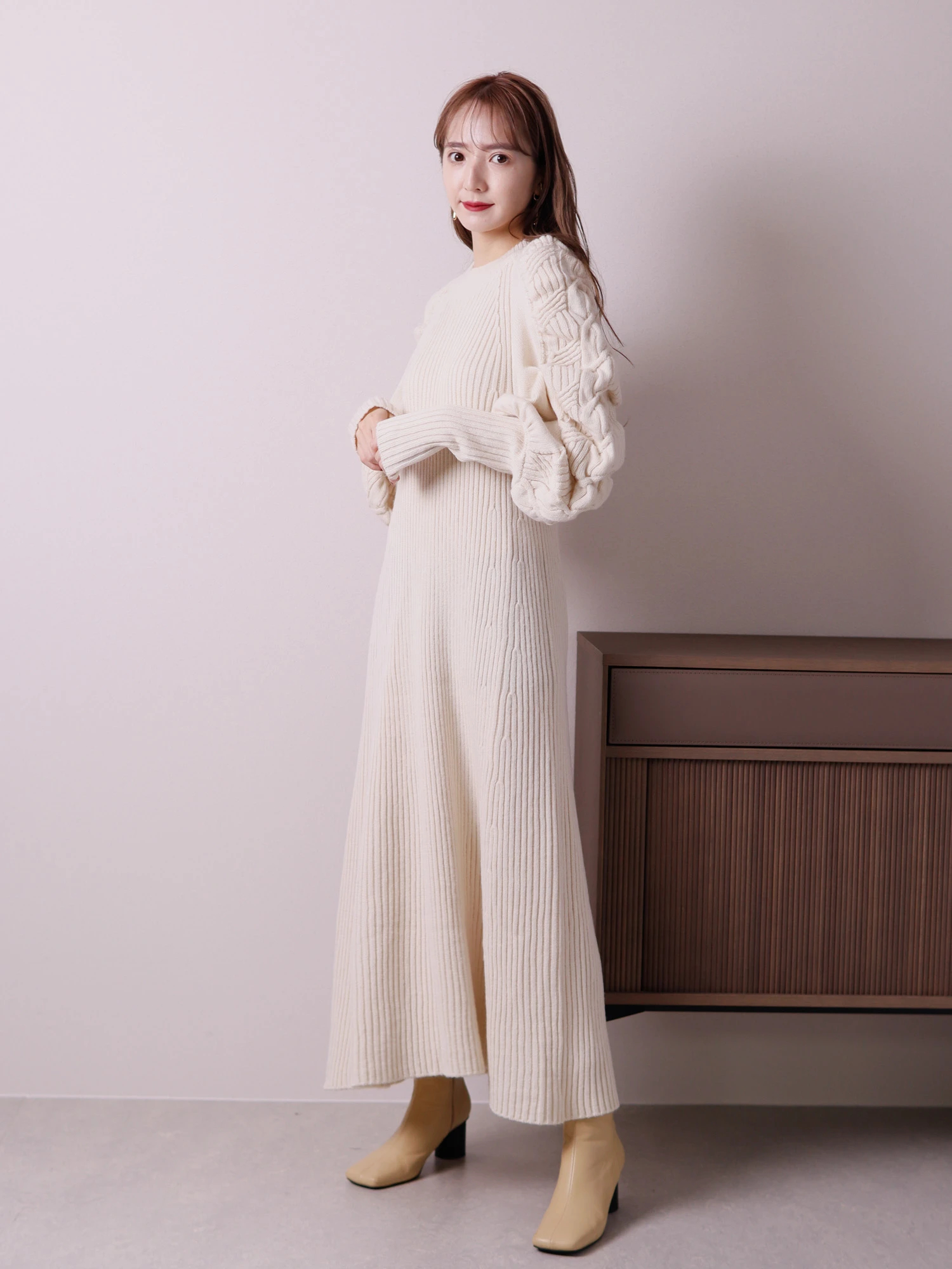 LADYMADE（レディメイド）｜ ケーブルスリーブニットワンピース