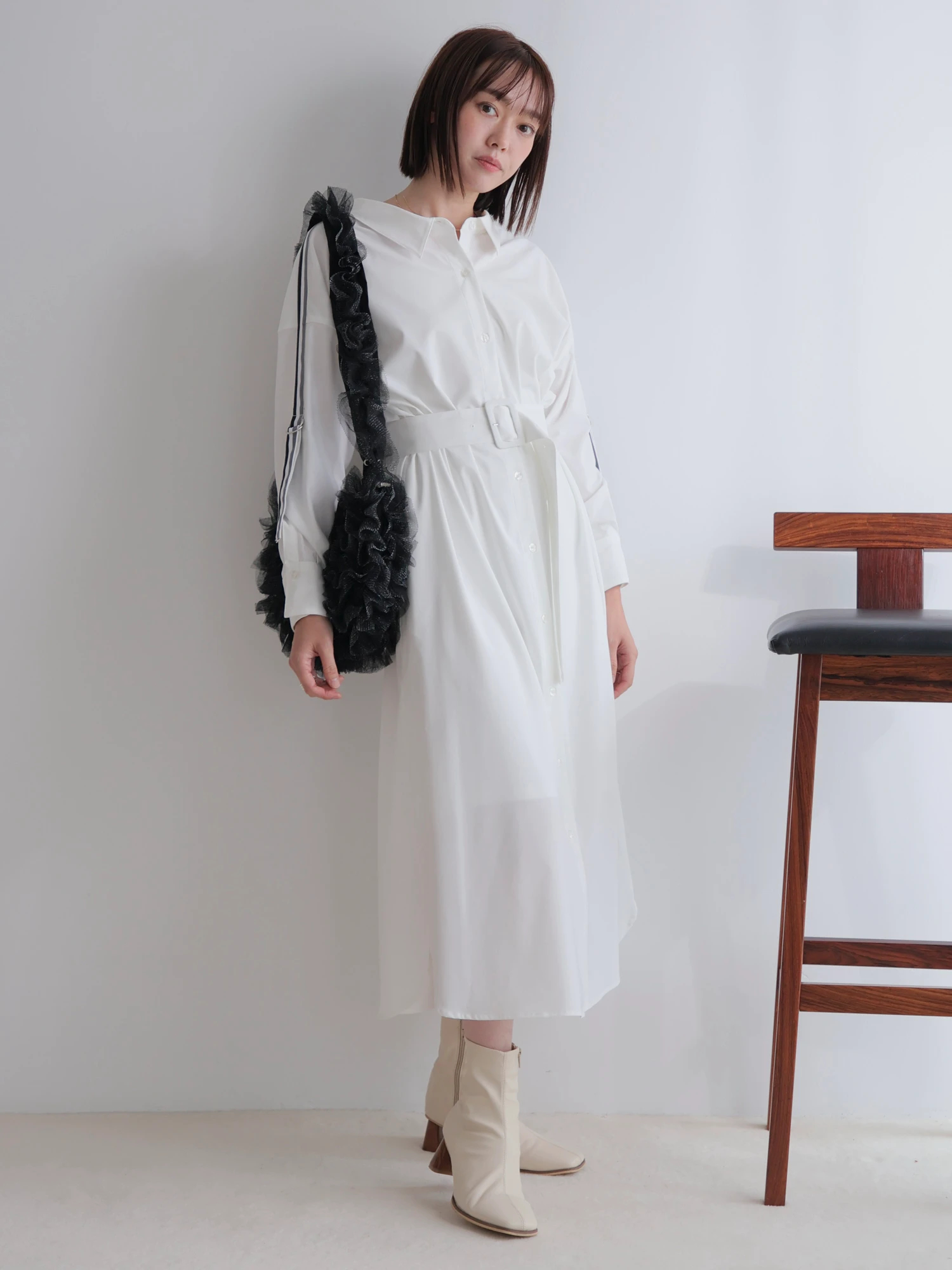 LADYMADE（レディメイド）｜ ターンバックロングシャツワンピース