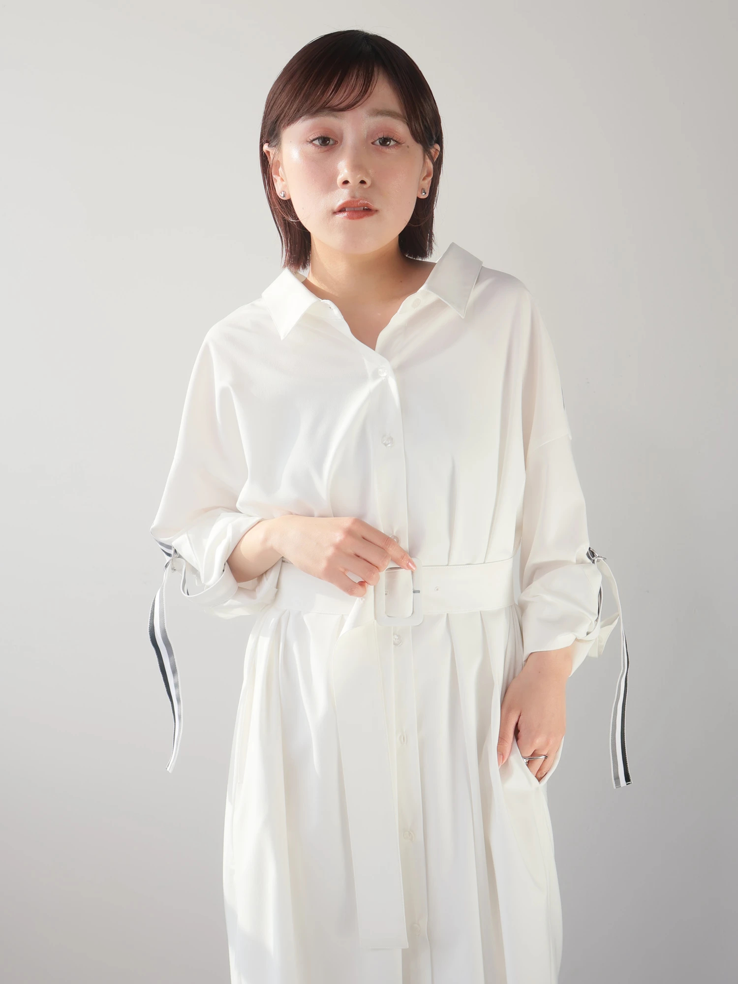 LADYMADE（レディメイド）｜ ターンバックロングシャツワンピース