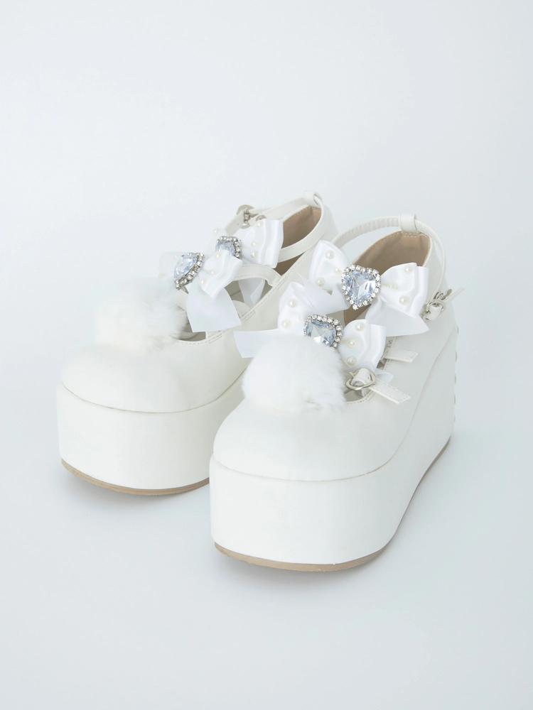 ぽんぽん リボン&ハート シューズ - Ank Rouge(アンクルージュ)の