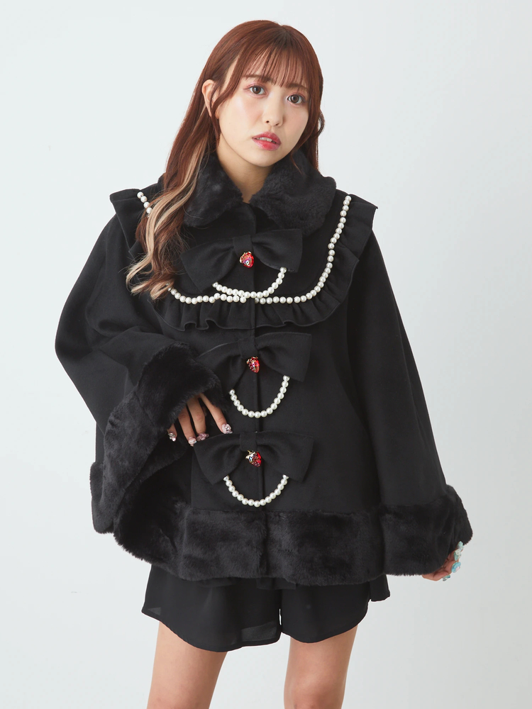 ストロベリーリボンポンチョコート - Ank Rouge(アンクルージュ)の