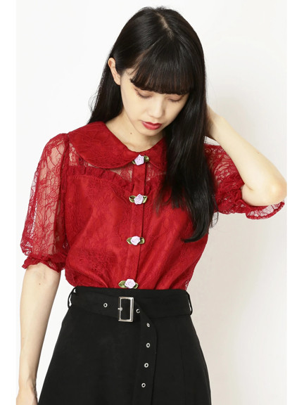 ローズレースブラウス - Ank Rouge(アンクルージュ)のシャツ・ブラウス
