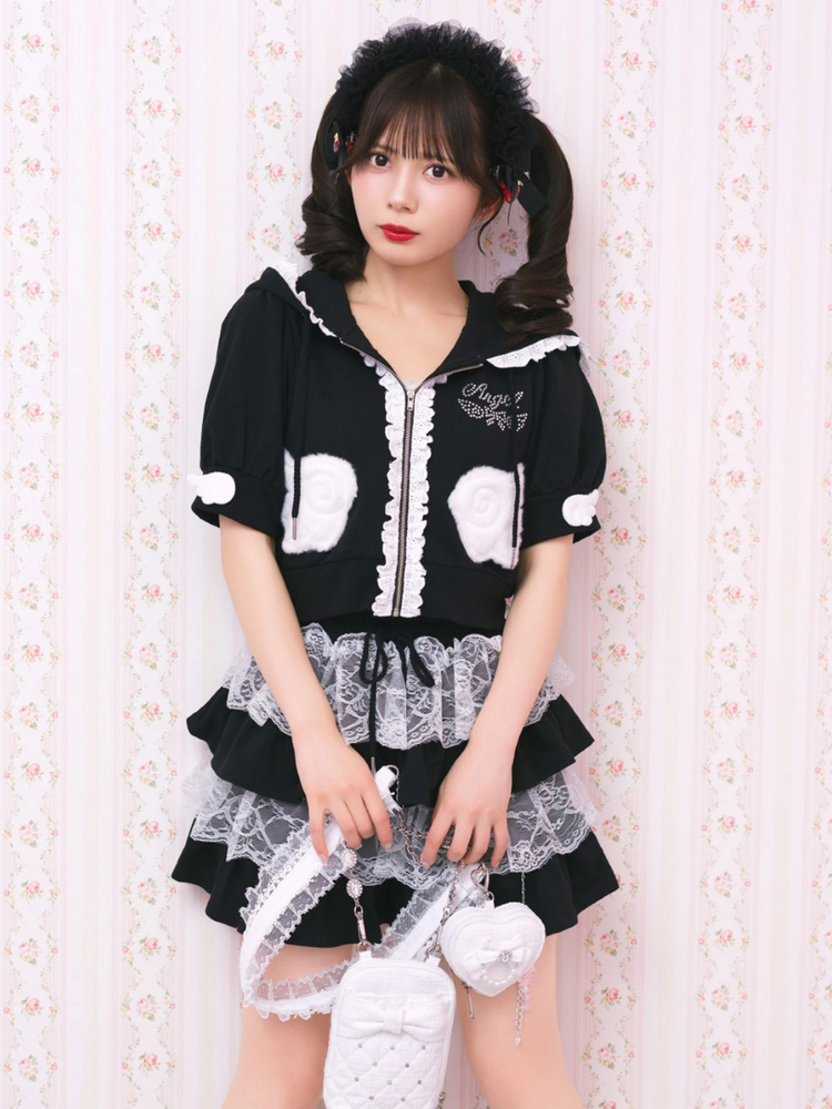 天使のチャーム裏毛スカート - Ank Rouge(アンクルージュ)のスカート