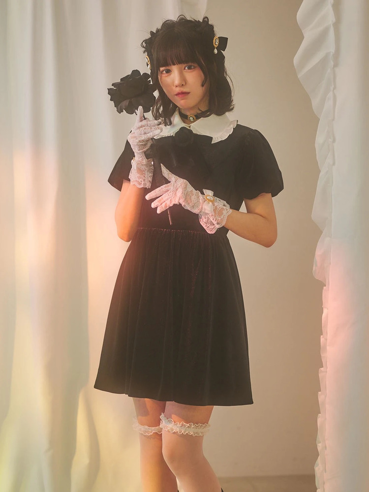 ゴシックローズベロアワンピース - Jamie エーエヌケー(ジェイミーエー