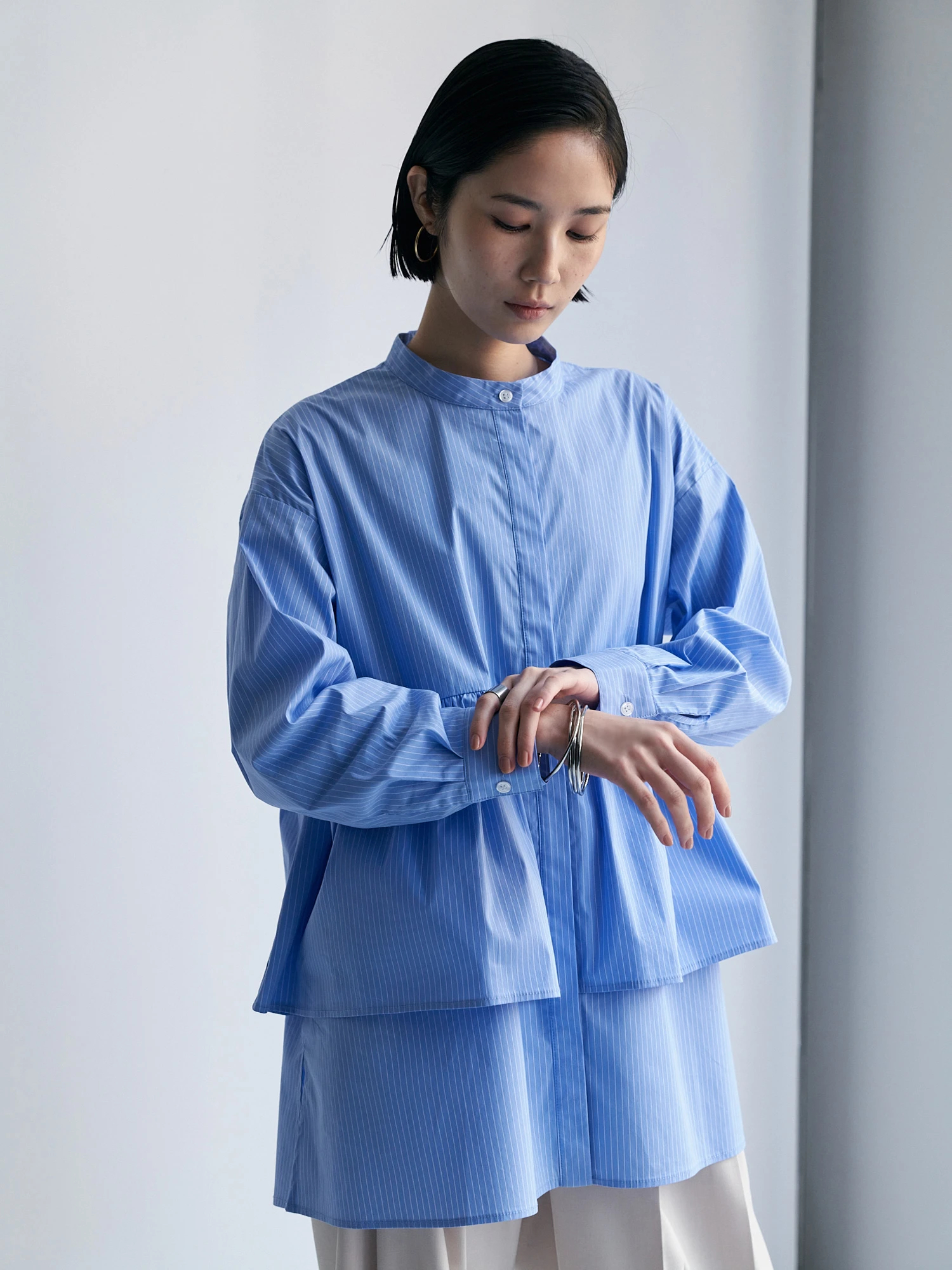 ストライプティアードシャツ / Brown&Street（ブラウンアンド