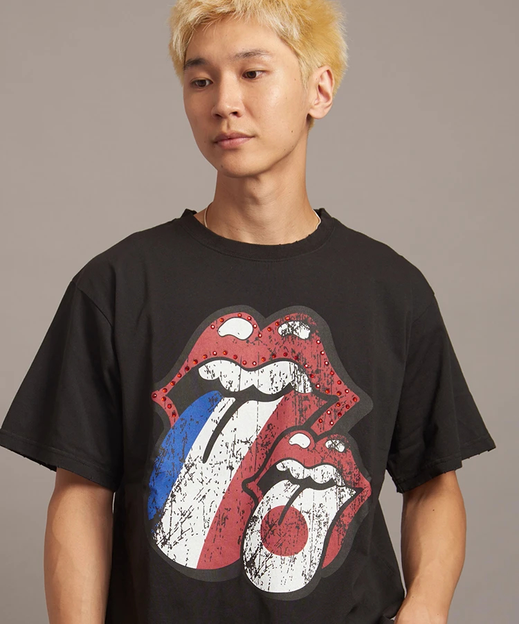 The Rolling Stones×JACKROSE】 PARIS/JPN PRINT&LINESTONE SS TEE