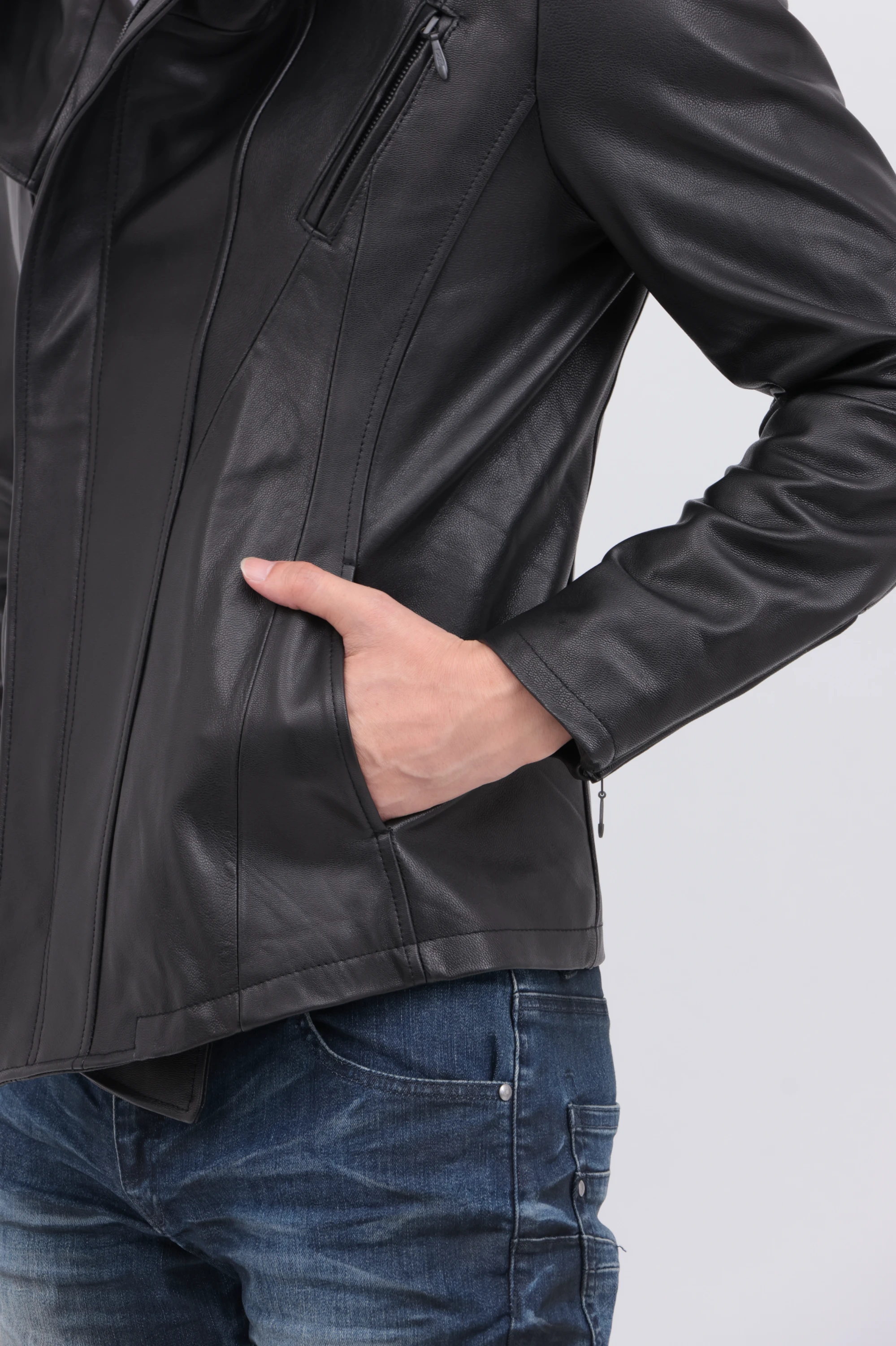 TORNADO MART∴フーディレザーブルゾン / TORNADO MART（トルネード