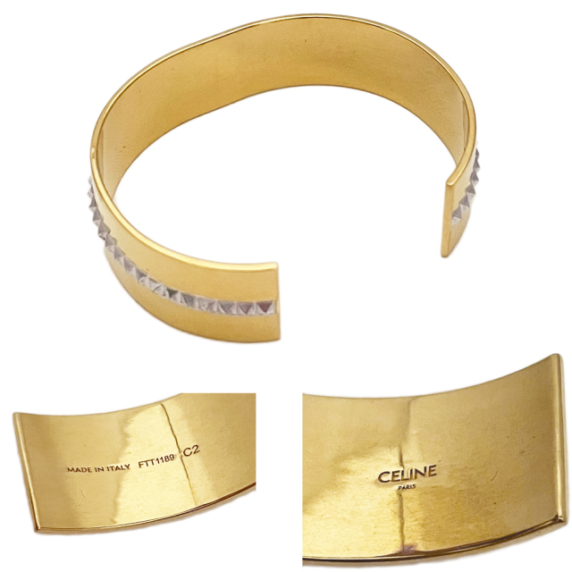 セリーヌ スタッズ バングル ゴールド CELINE