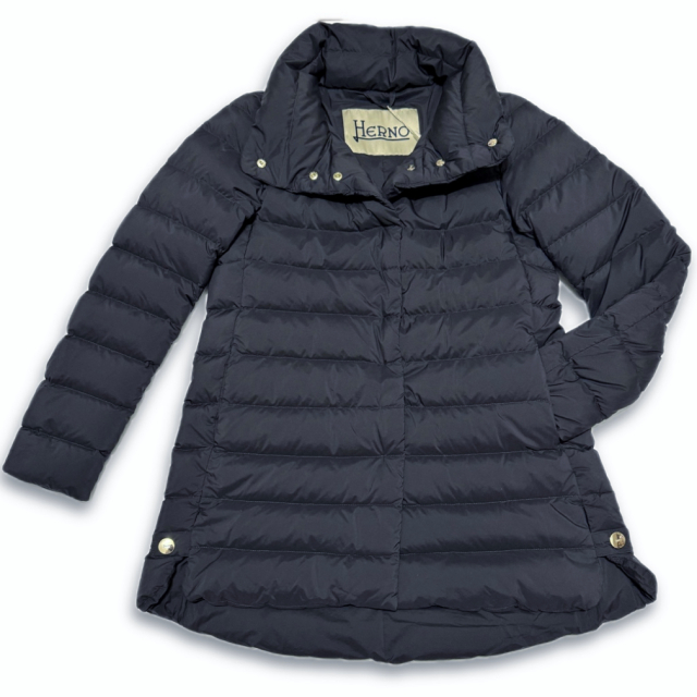 ヘルノ ナイロン Aライン ダウンコートジャケット NUAGE ヌアージュ