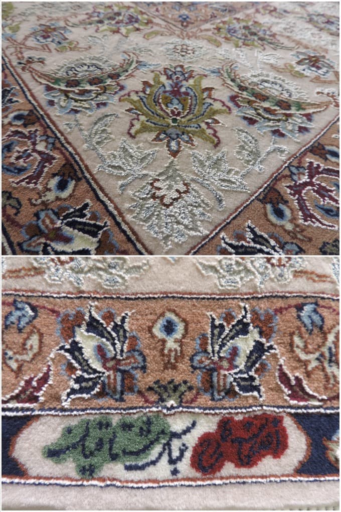 100万ノット】イスファハン産ペルシャ絨毯 カーペット ウールコルク