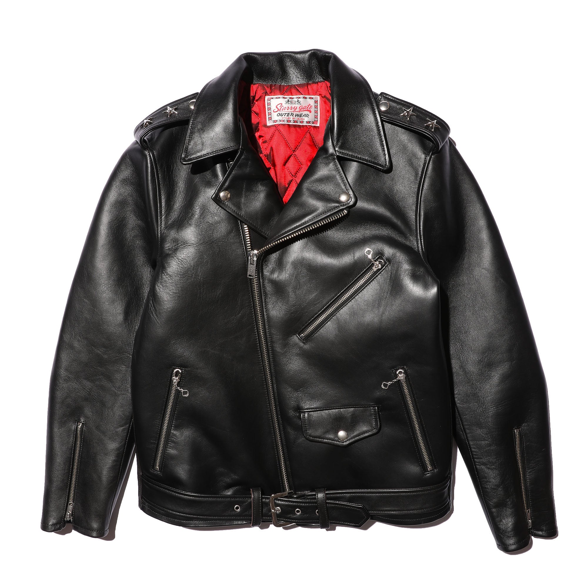 JELADO Rebel Jacket Horse Hide Semi Aniline Finish Black