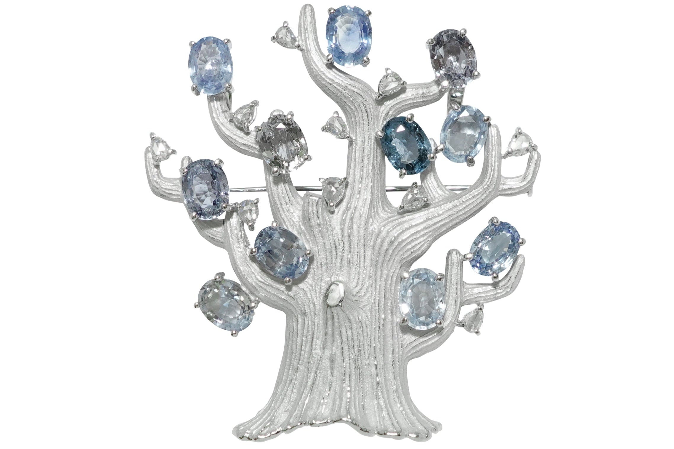 K18WG ダイヤ 蟹モチーフ ブローチ エメラルド アメジスト