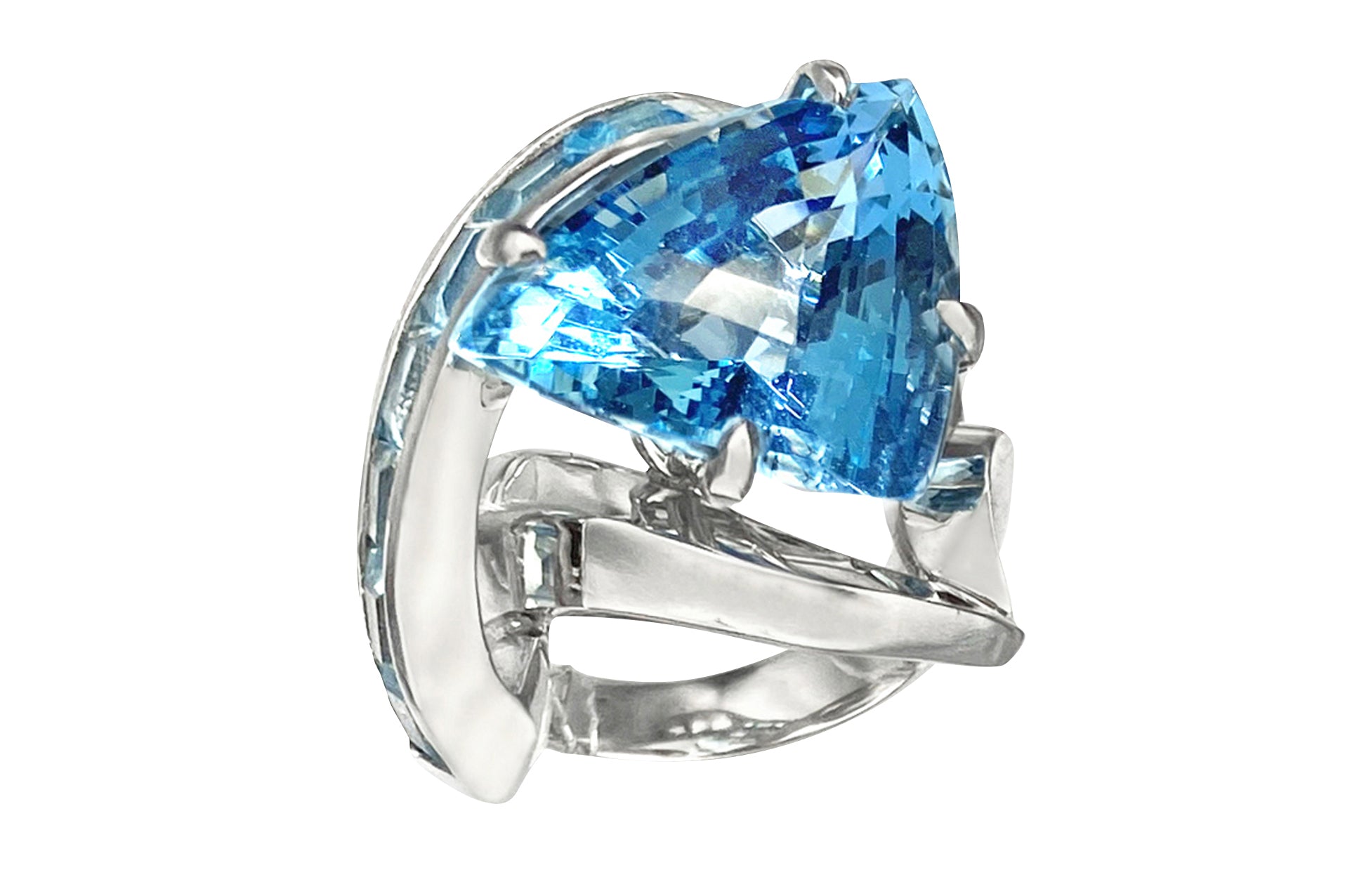 Blue Topaz K18WGブルートパーズリング (NO.48668) – JEX宝石