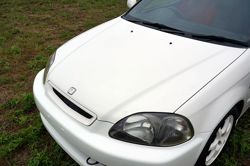 V*g様 ホンダ シビック タイプR EK9 レースベース 素ガラス サイドウィ