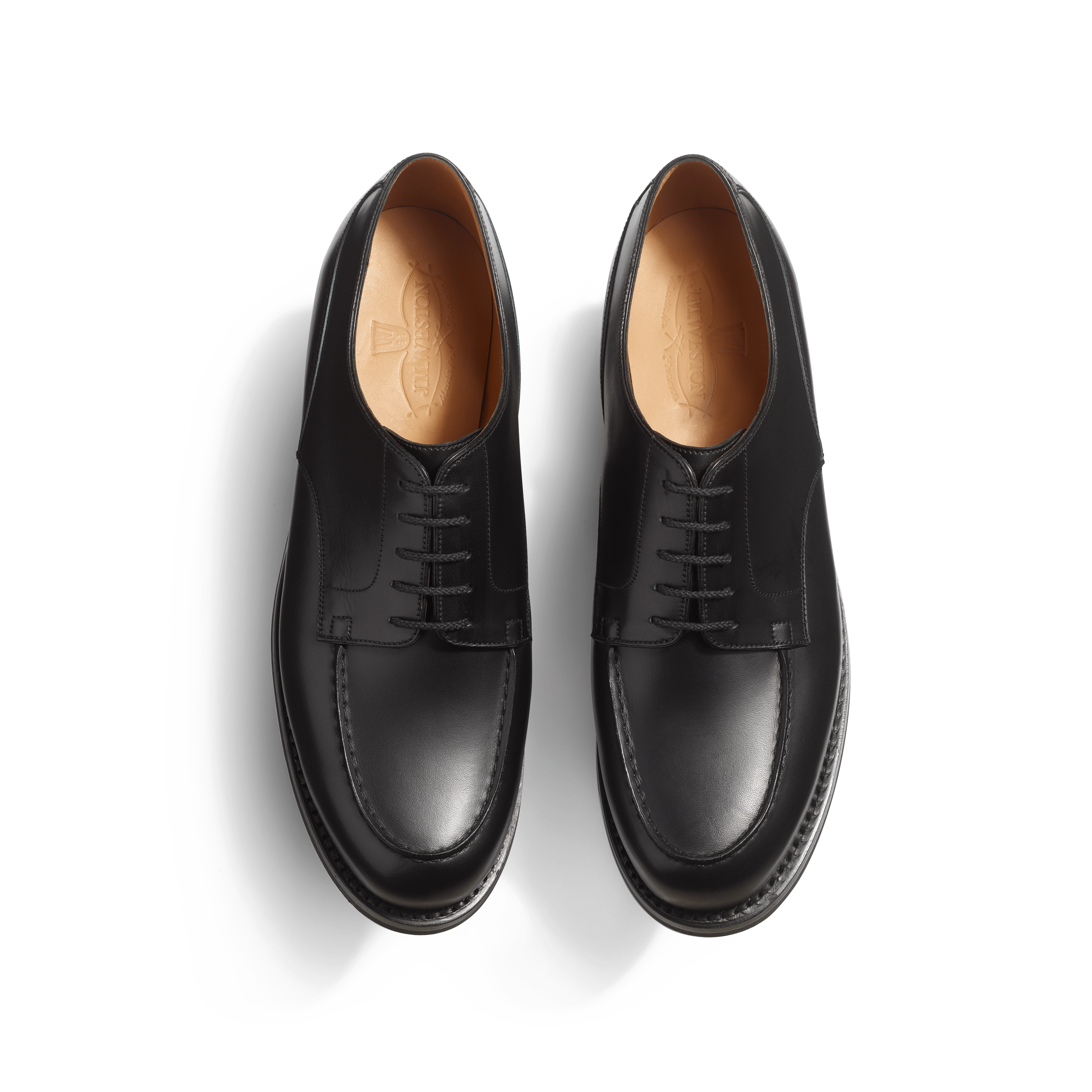 Men's Black Leather Golf Derby – J.M. Weston