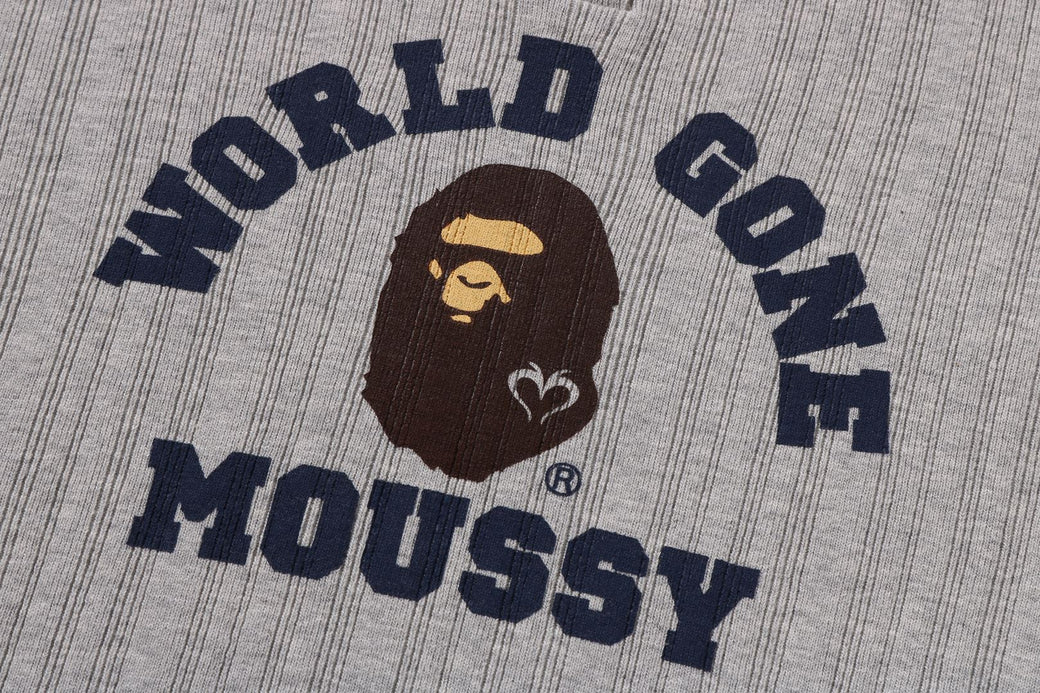 BAPE X MOUSSY 】HENRY NECK L/S TEE | bape.com