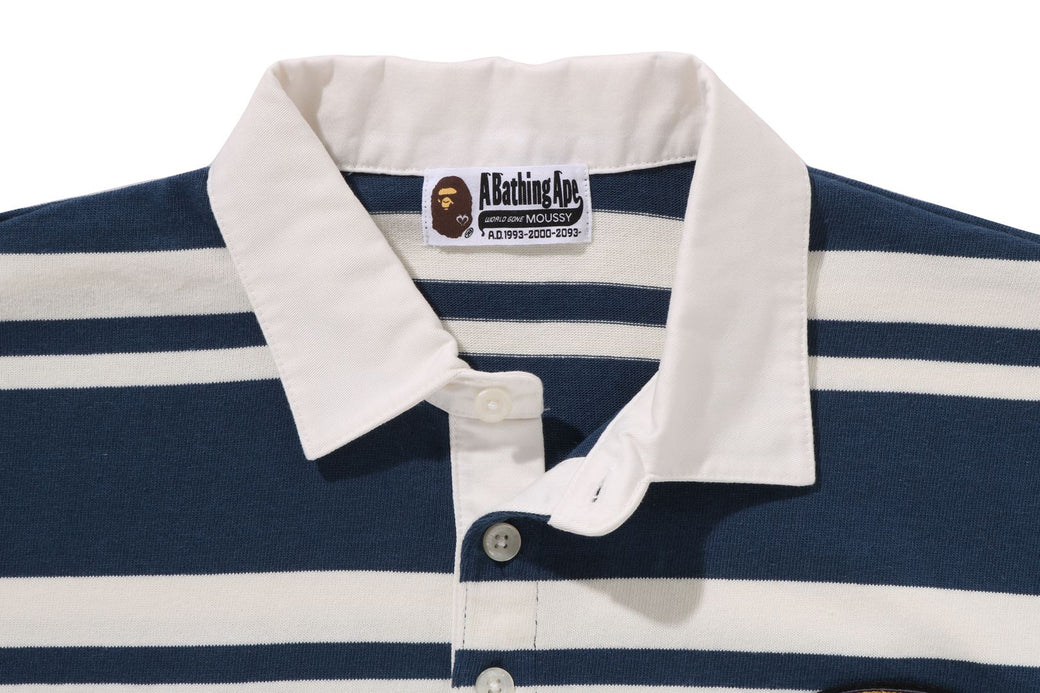 BAPE X MOUSSY 】STRIPED RUGBY L/S SHIRT | bape.com