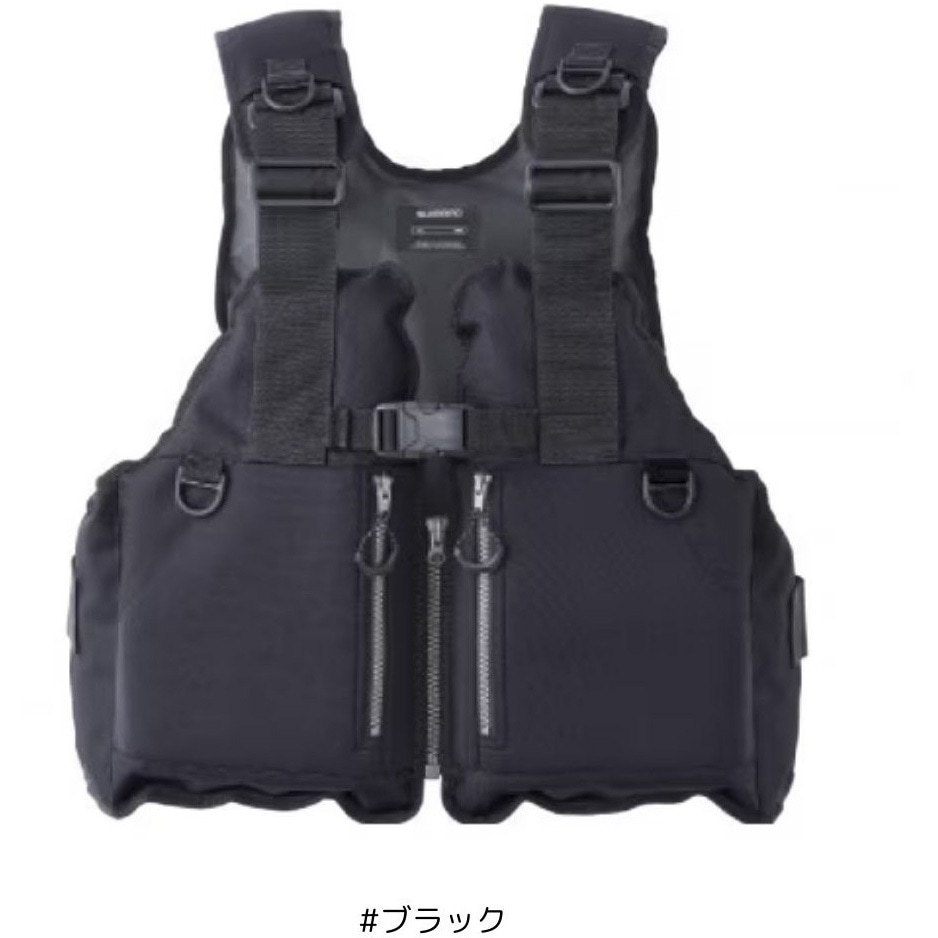 ブラック VF-029U ロックショアベスト SHIMANO(シマノ) フリーサイズ