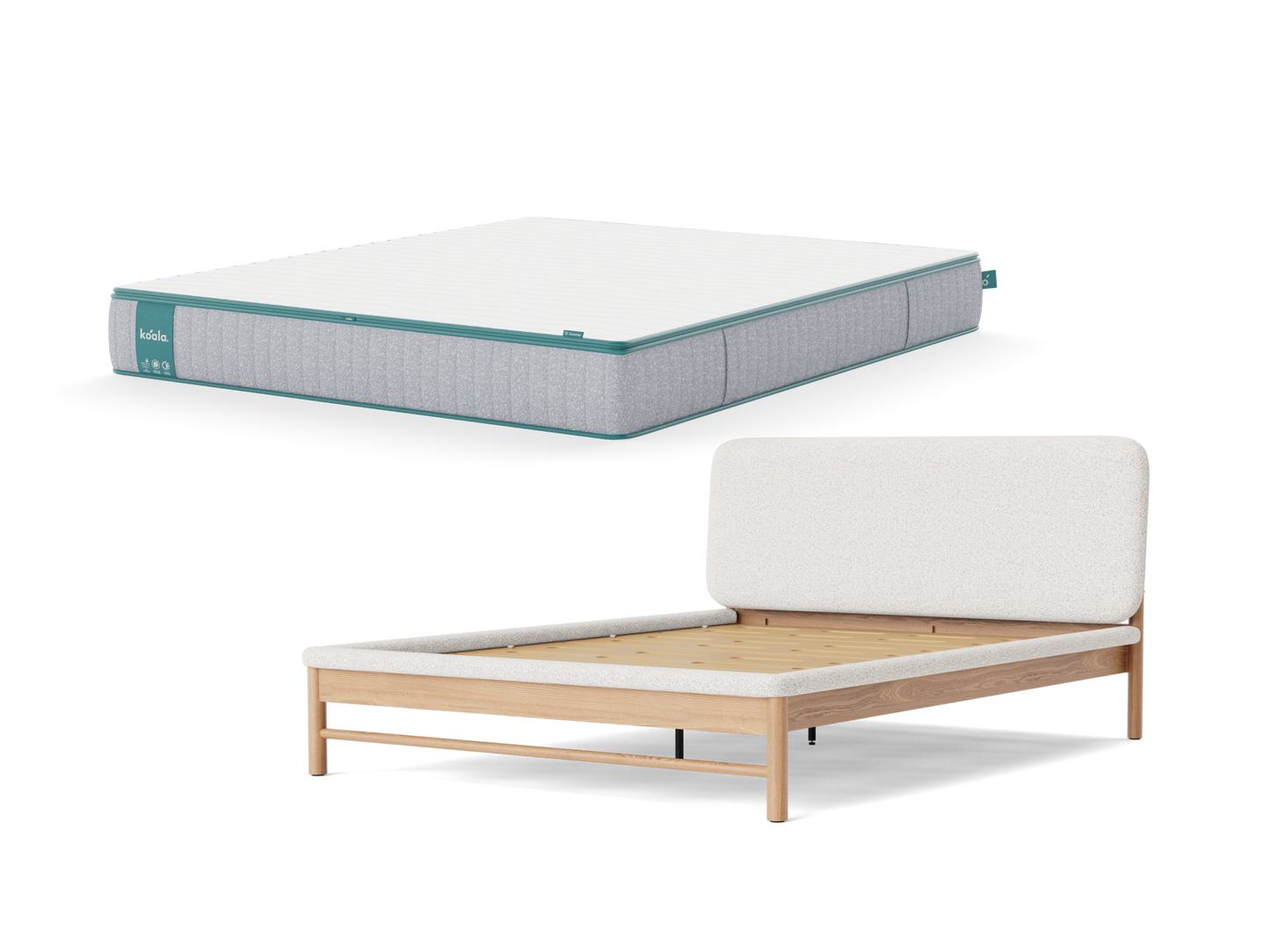 コアラマットレスプラス + ファブリックベッドフレーム – コアラ