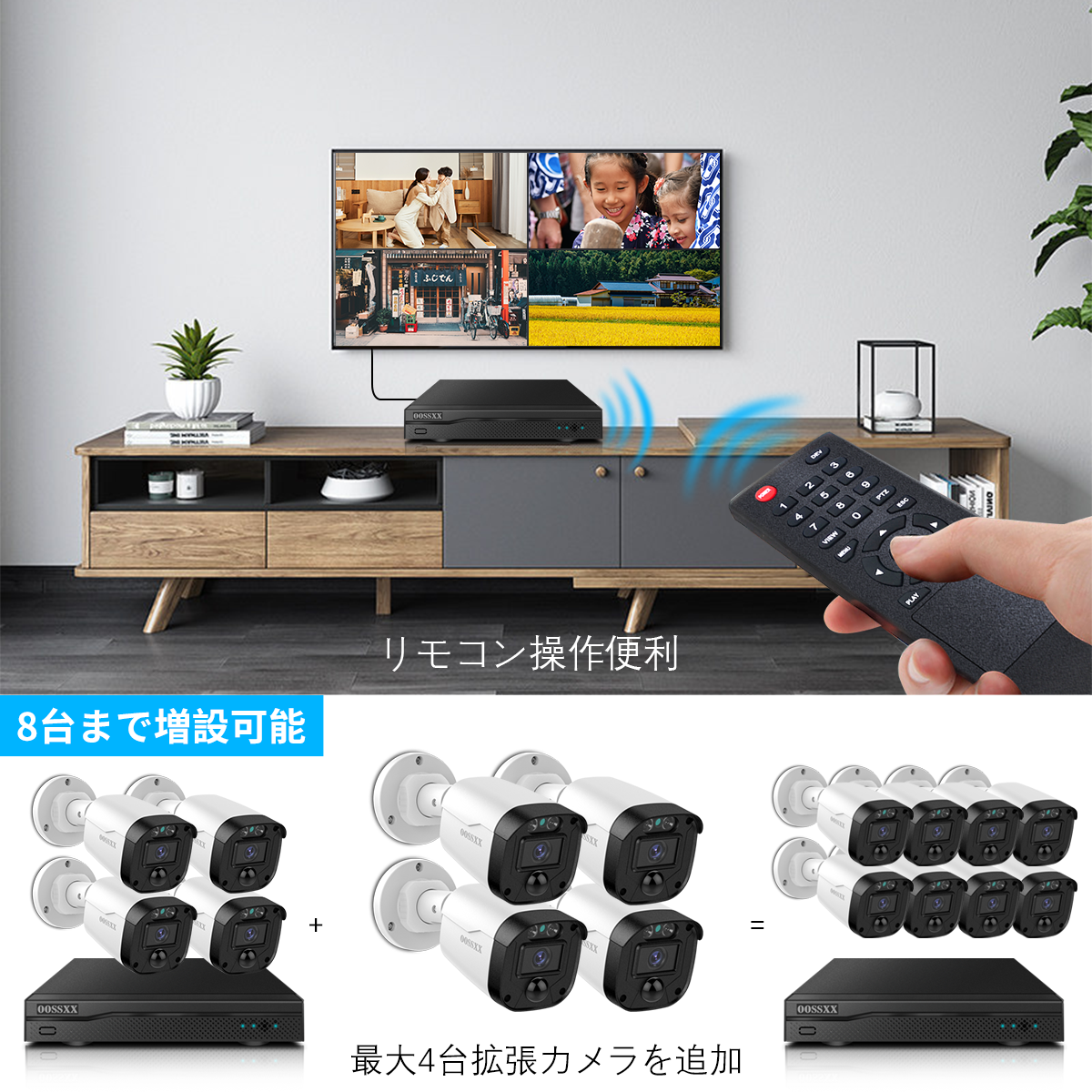 500万画素 家庭用POE防犯カメラ 双方向通話 AI人体検知 屋内外両用 E