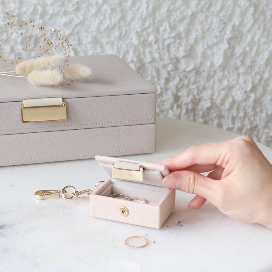 ナノ ジュエリーボックス キーリング ブラッシュピンク – STACKERS LONDON