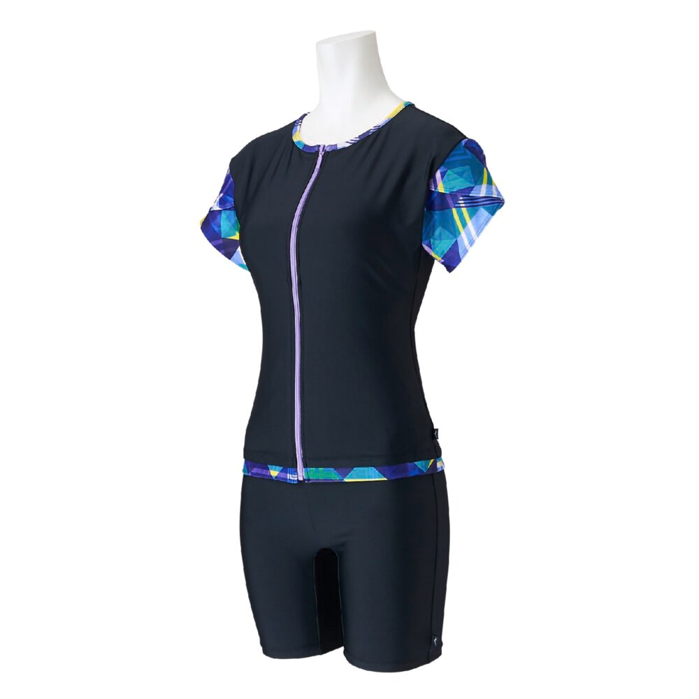 ドレスアップスイム】アクアフィットネス用セパレーツ(めくれにくい