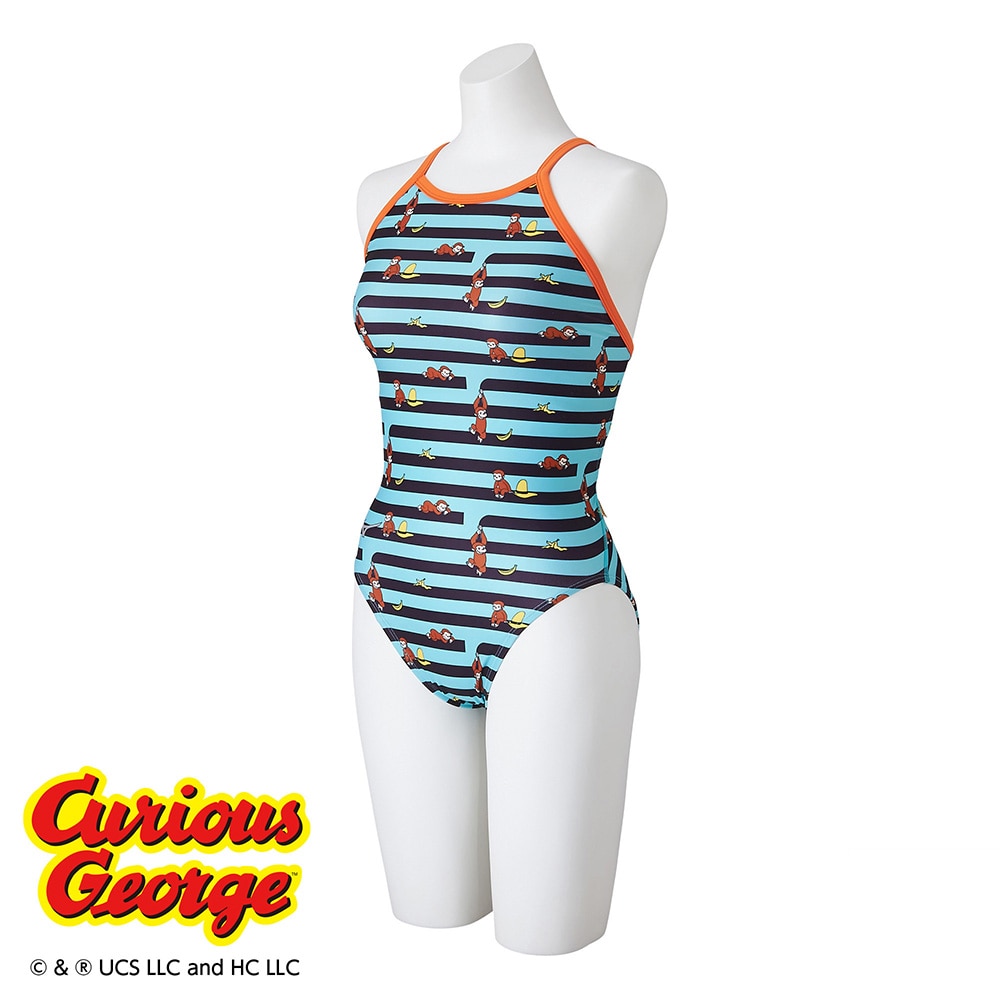 おさるのジョージ】競泳練習用ミディアムカット|N2MAB999|競泳水着