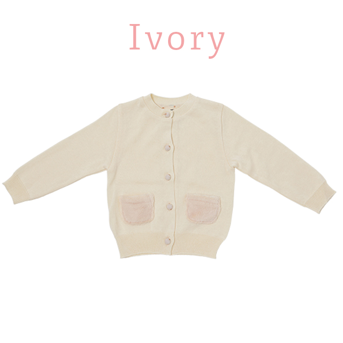 bijoux&bee】ビジューアンドビー ファーポケットのカーディガン