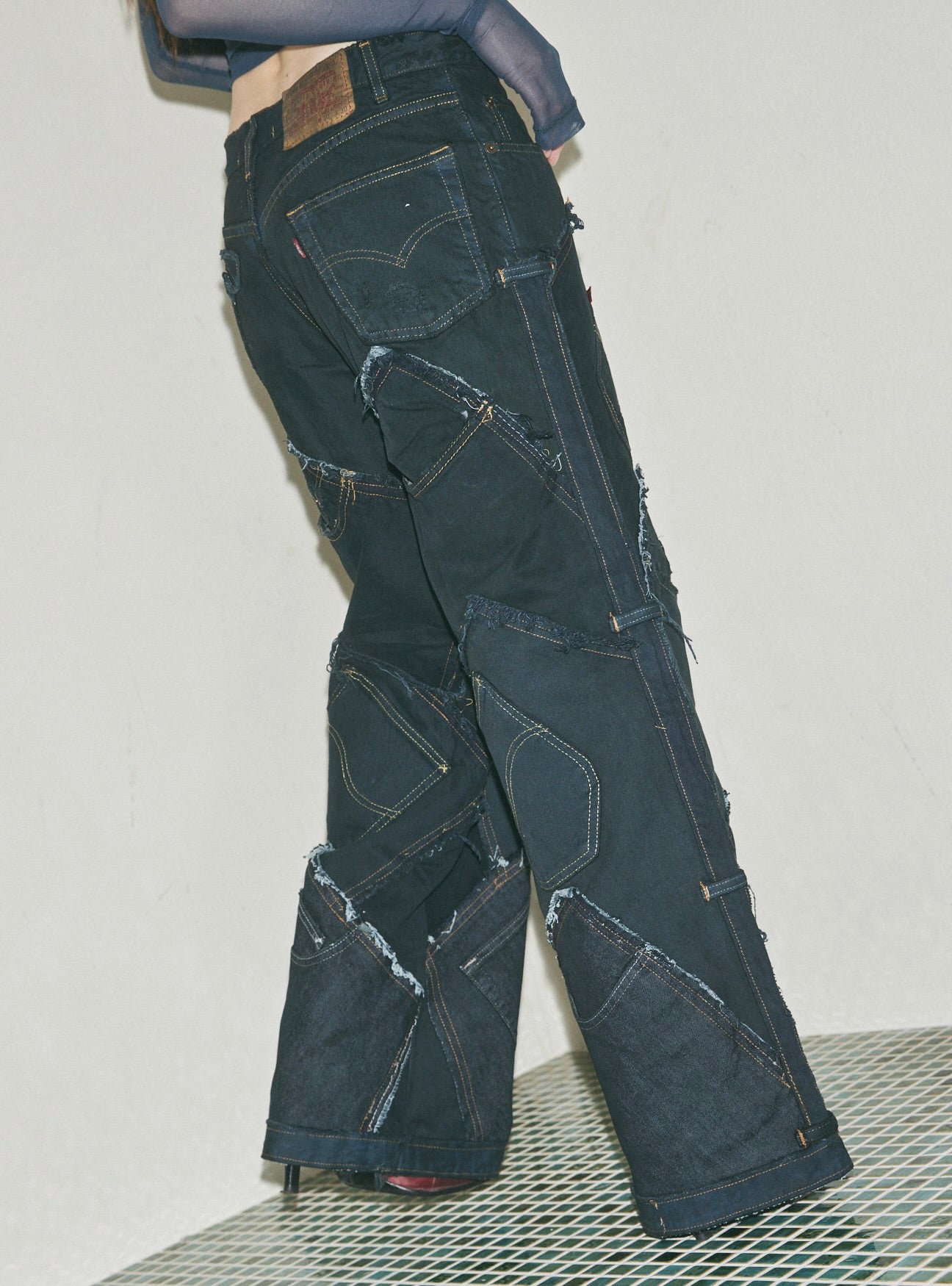 Rise Linking Black Denim – JUEMI