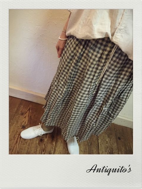 ichi/Antiquite's(アンティークス） 70107 リネンギンガムチェック