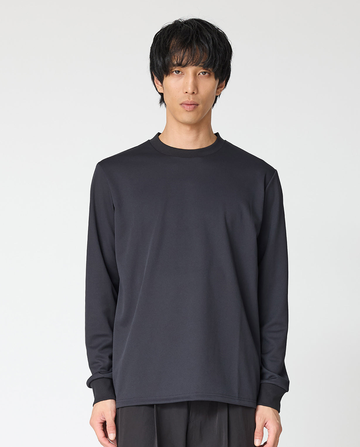 330_KK 和紙糸ロングスリーブジャケットTシャツ (ブラック) – K-3B