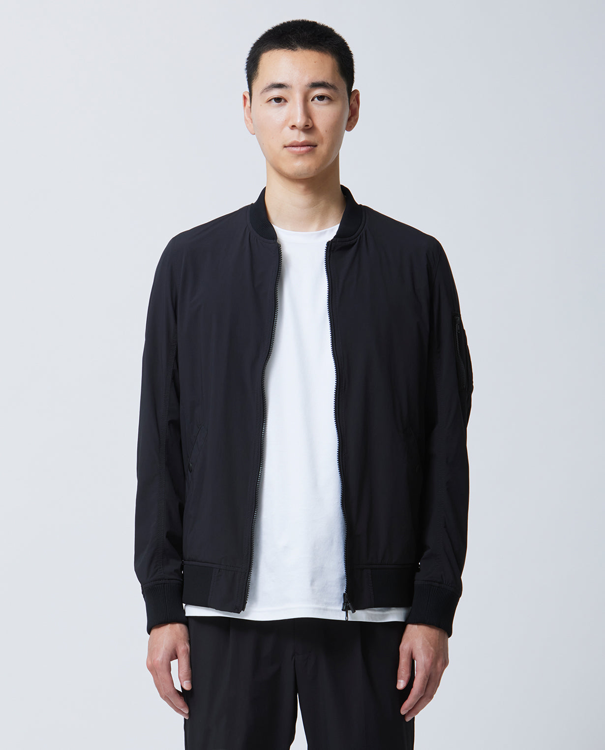 061_A 4WAYストレッチ MA-1 フライトジャケット (ブラック) – K-3B