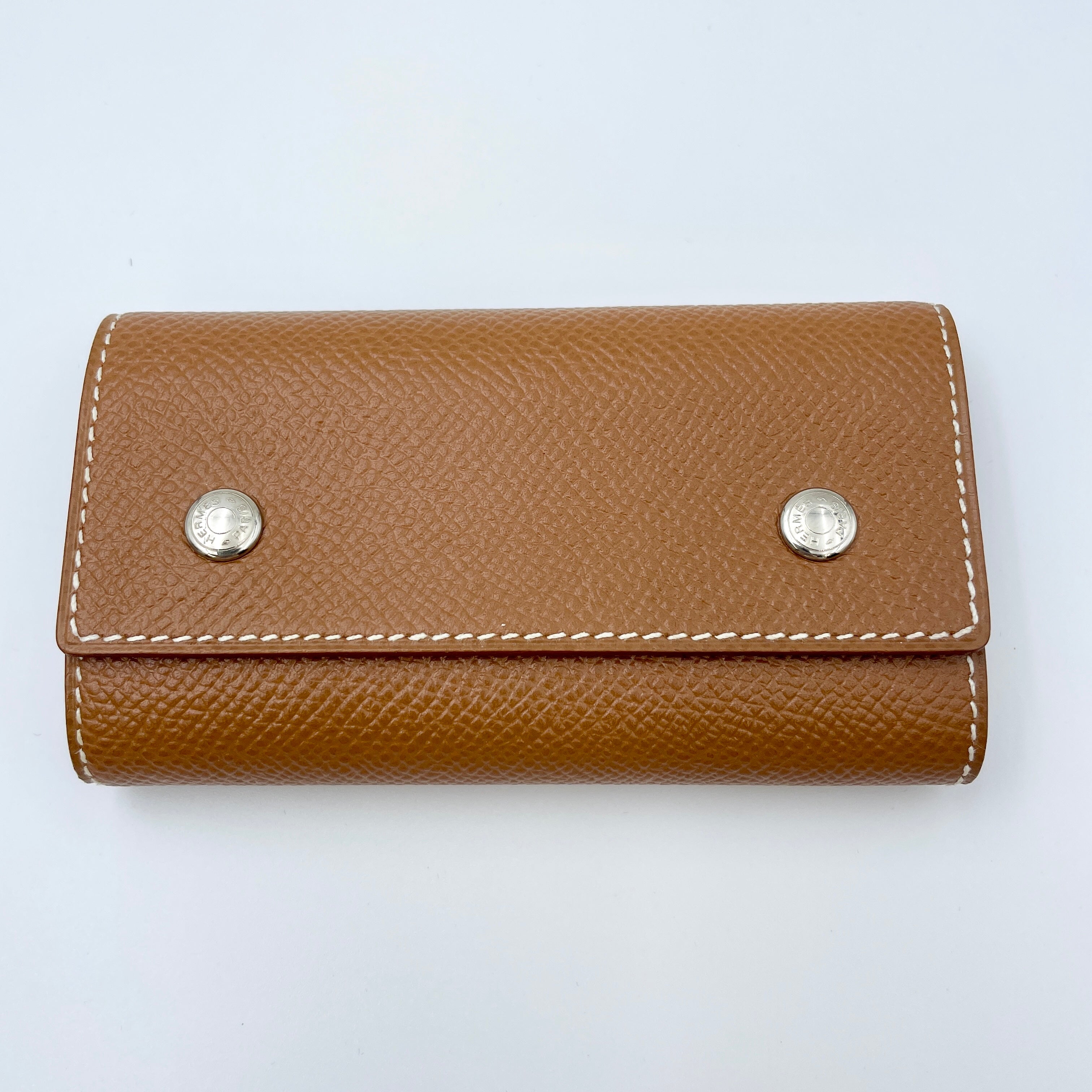 送料無料】HERMES（エルメス) キーケース エテュイクレ6 ブラウン