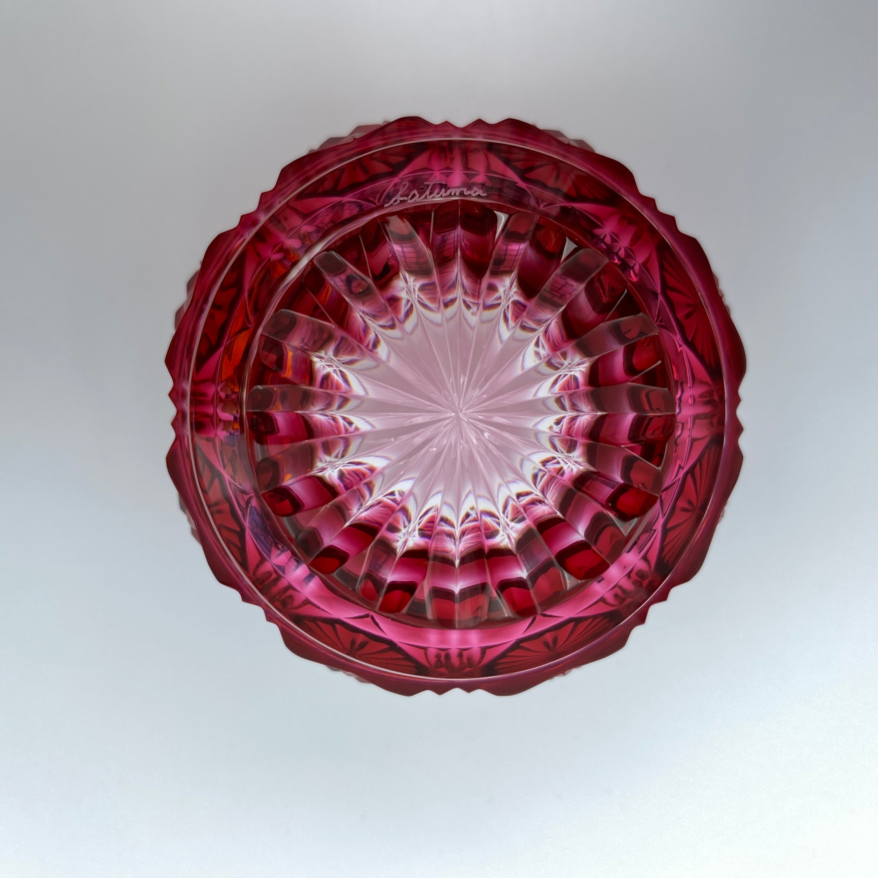 送料無料】薩摩びーどろ工芸 作 復元薩摩切子 色被せガラス切子 猪口揃