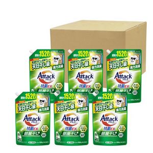 アタック抗菌EX 部屋干し用 つめかえ用 1520g×6個（ケース
