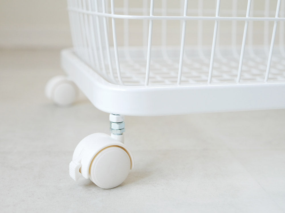 tower/タワー＞ランドリーワゴン＋バスケット ホワイト – カチモ
