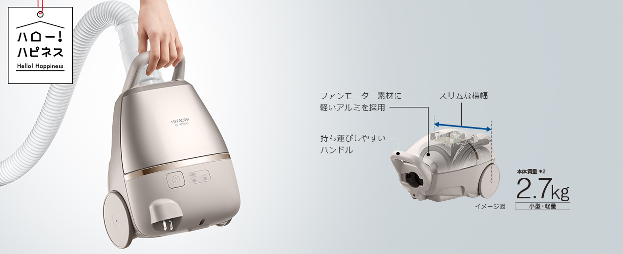 紙パック式クリーナー CV-KP90H ： クリーナー ： 日立の家電品