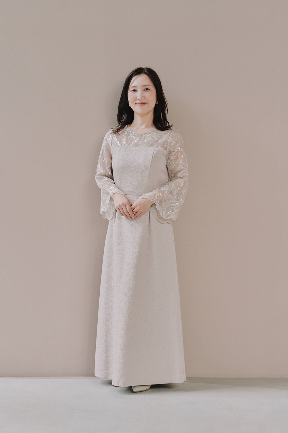 kaene公式オンラインストア ブリエレースジャカードコンビドレス