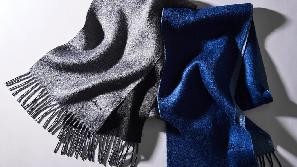 BRIONI カシミア シルク マフラー ブリオーニ BRIONI MUFFLER