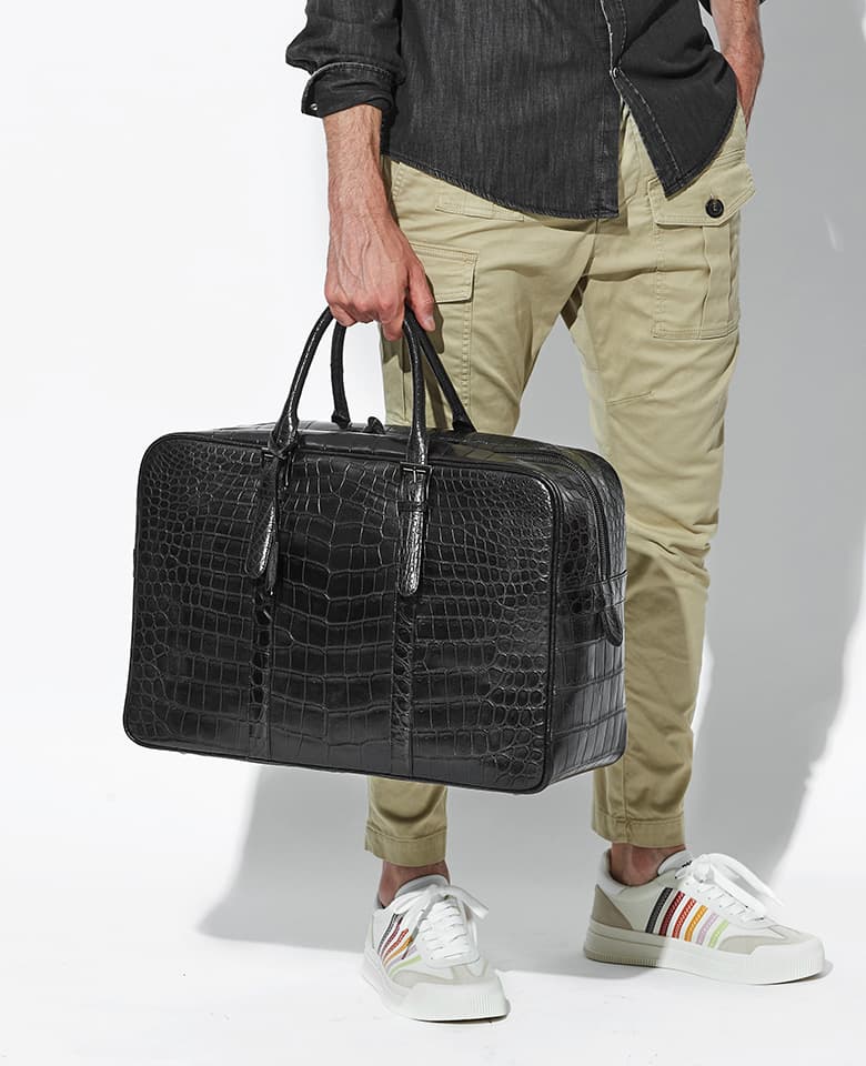 のの◾️BALENCIAGA ヴィンテージ ボストンバッグ大クロコダイル型