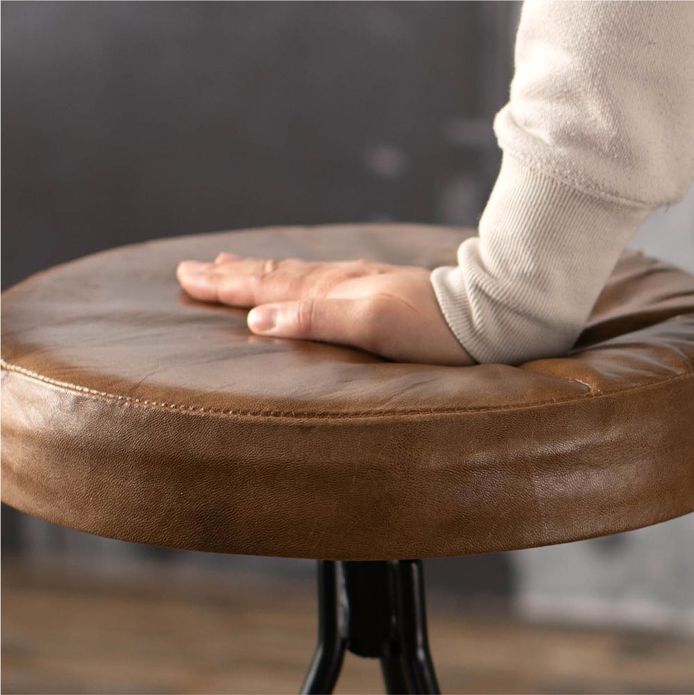 アイアンレザースツール サントラー 家具の製造・販売 友安製作所