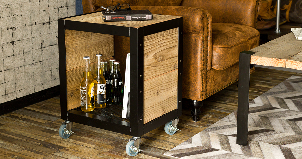 キャスター付きサイドワゴンテーブル irori 家具の製造・販売 友安製作所