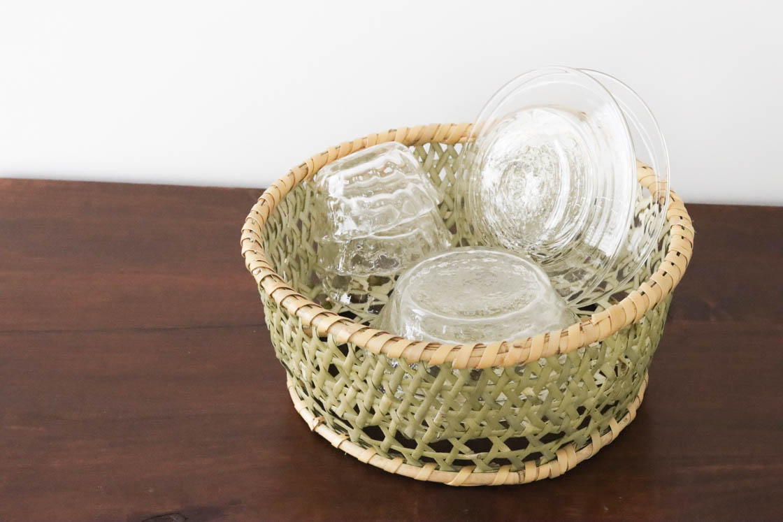 長野 根曲竹 茶碗かご (丸-中)