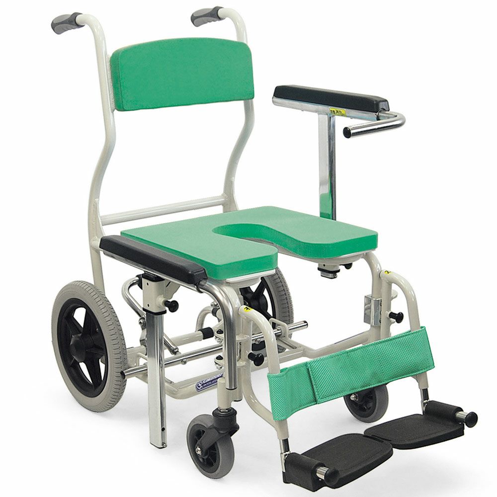 シャワー用車椅子 座・背もたれシート着脱式シャワーキャリー KS12