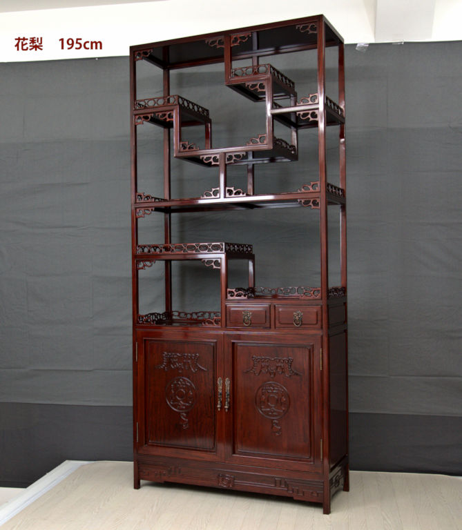 飾り棚: 明式飾り棚 花梨 No.8002 / 唐木家具OSAKA